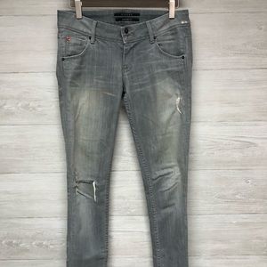* | Hudson | gray distressed skinny jeans. Size 27.